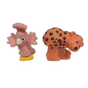 Fisher Price Little People Vintage 2002 Noahs Ark Replacement Bird and Cat Figs